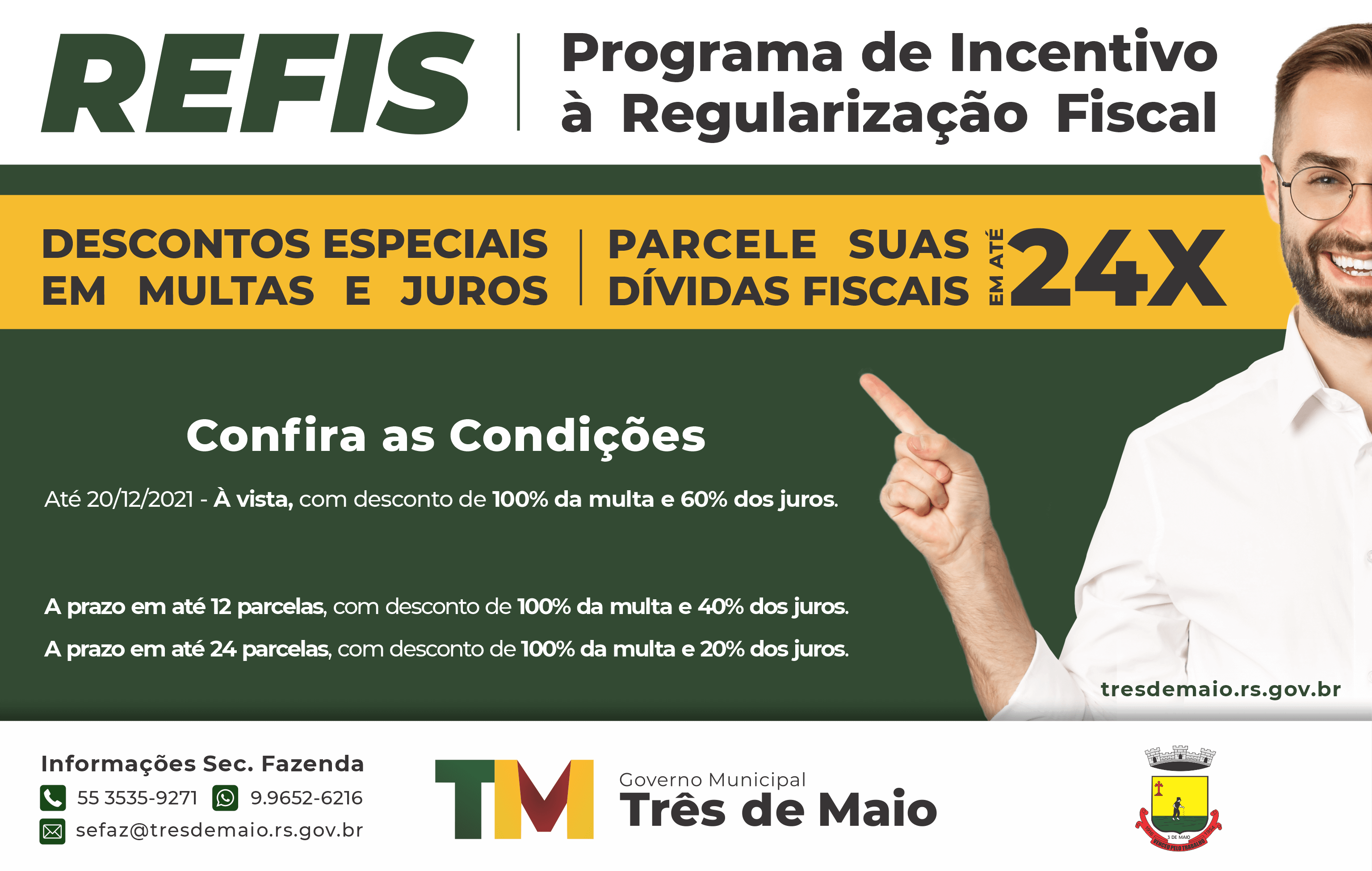 REFIS AUTORIZA PARCELAMENTO DE DÍVIDAS COM O MUNICÍPIO